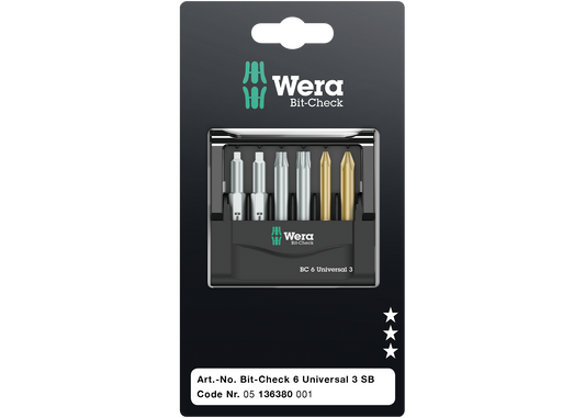 Wera 05136380001 BIT-CHECK 6 UNIVERSAL 3 SB