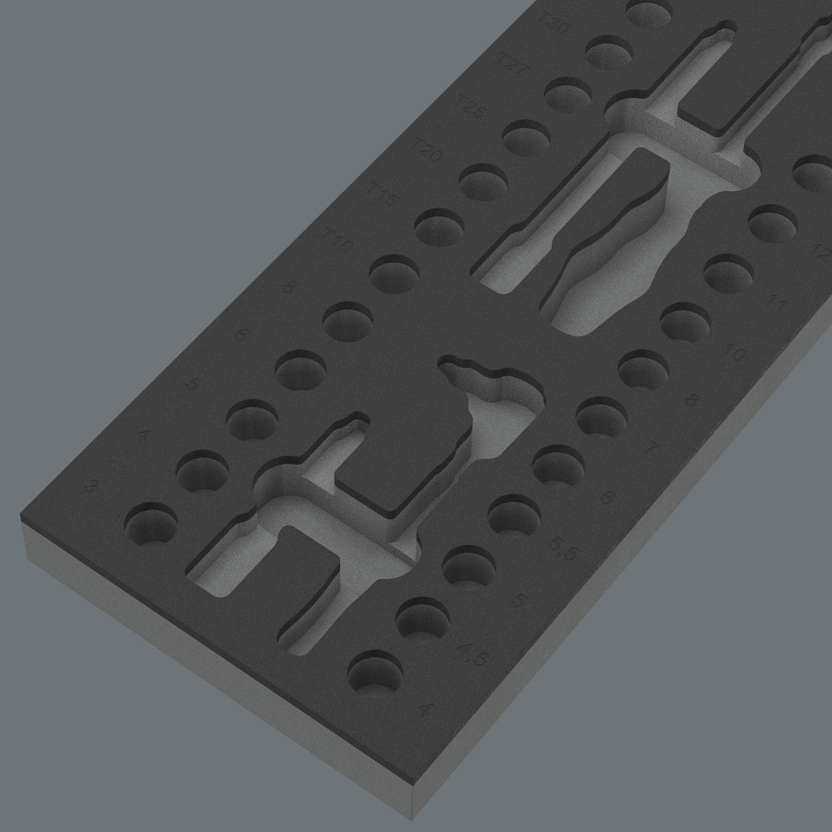 Wera 05137316001 9827 FOAM INSERT 8007 A VDE ZYKLOP VDE RATCHET SET 1, 1/4", WITHOUT TOOLS, 172 X 30 X 392 MM - image 3