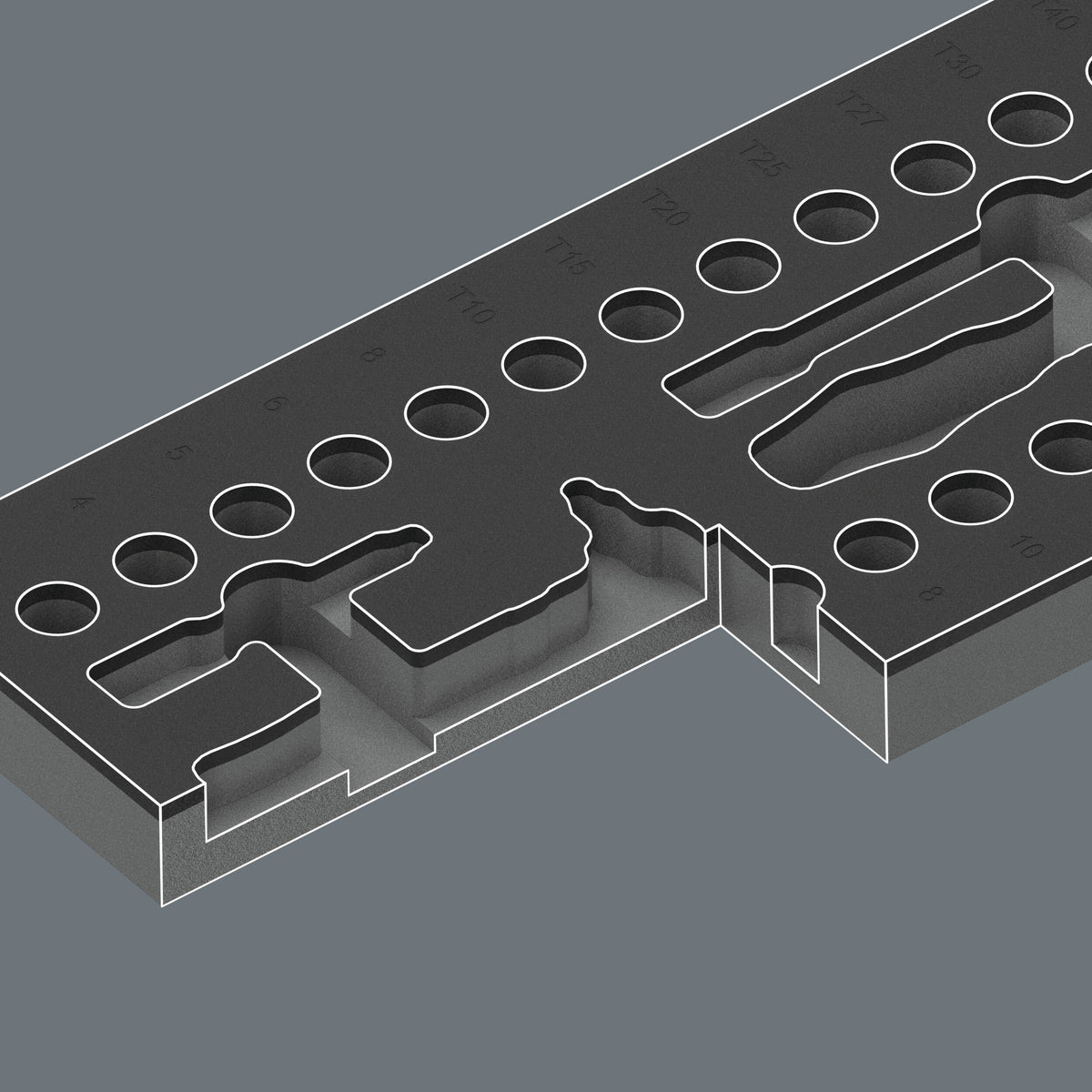 Wera 05150117001 9727 FOAM INSERT 8007 A VDE ZYKLOP VDE RATCHET SET 1, 1/4", 30 PIECES - image 3
