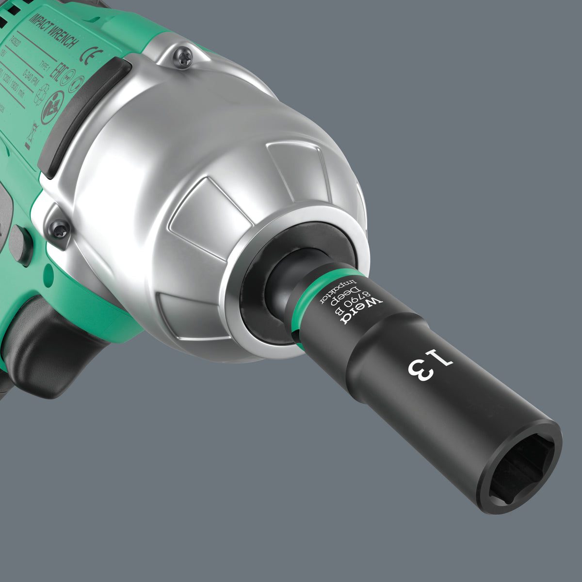 Wera 05150118001 9728 FOAM INSERT ZYKLOP B 3/8" IMPAKTOR DEEP SOCKET SET 1, 15 PIECES - image 5