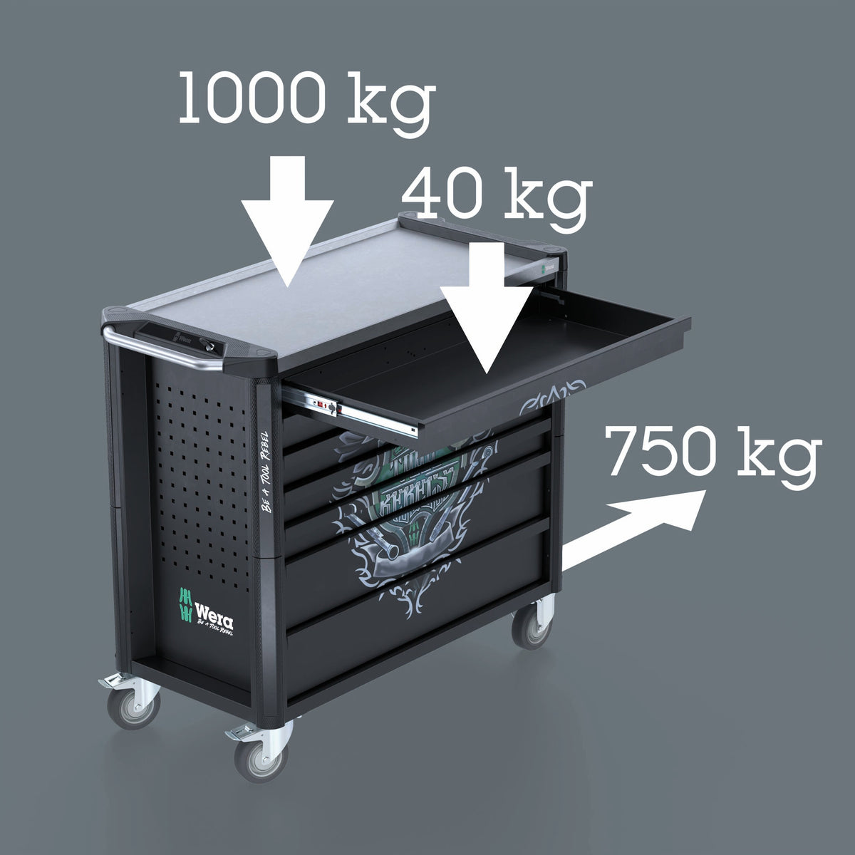 Wera 05150131001 9701 TOOL REBEL ROLLER CABINET STAINLESS XXL 1 - image 8