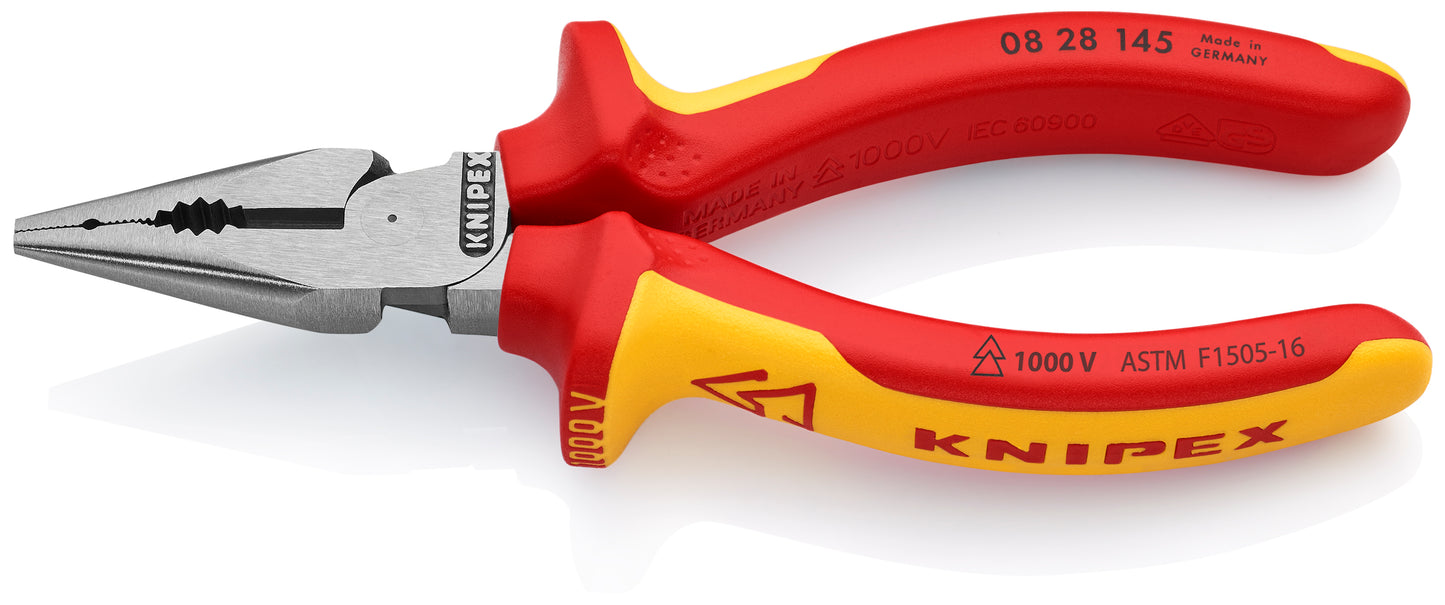 Knipex 08 28 145 US Needle-Nose Combination Pliers-1000V Insulated - KNIPEX Tools
