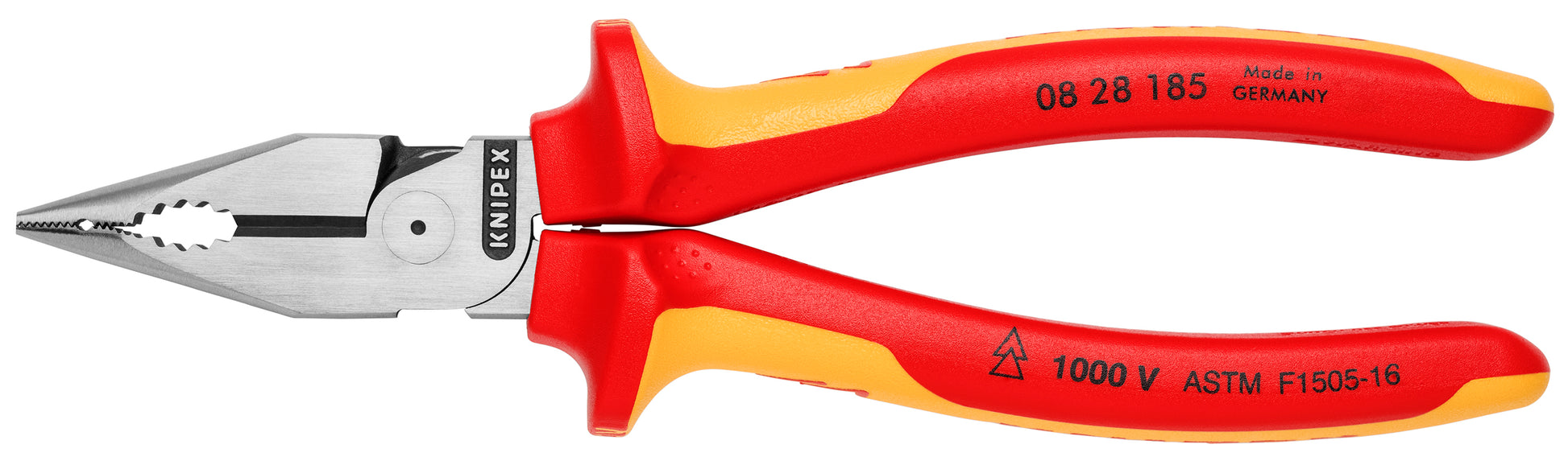 Knipex 08 28 185 SBA Needle-Nose Combination Pliers-1000V Insulated - KNIPEX Tools