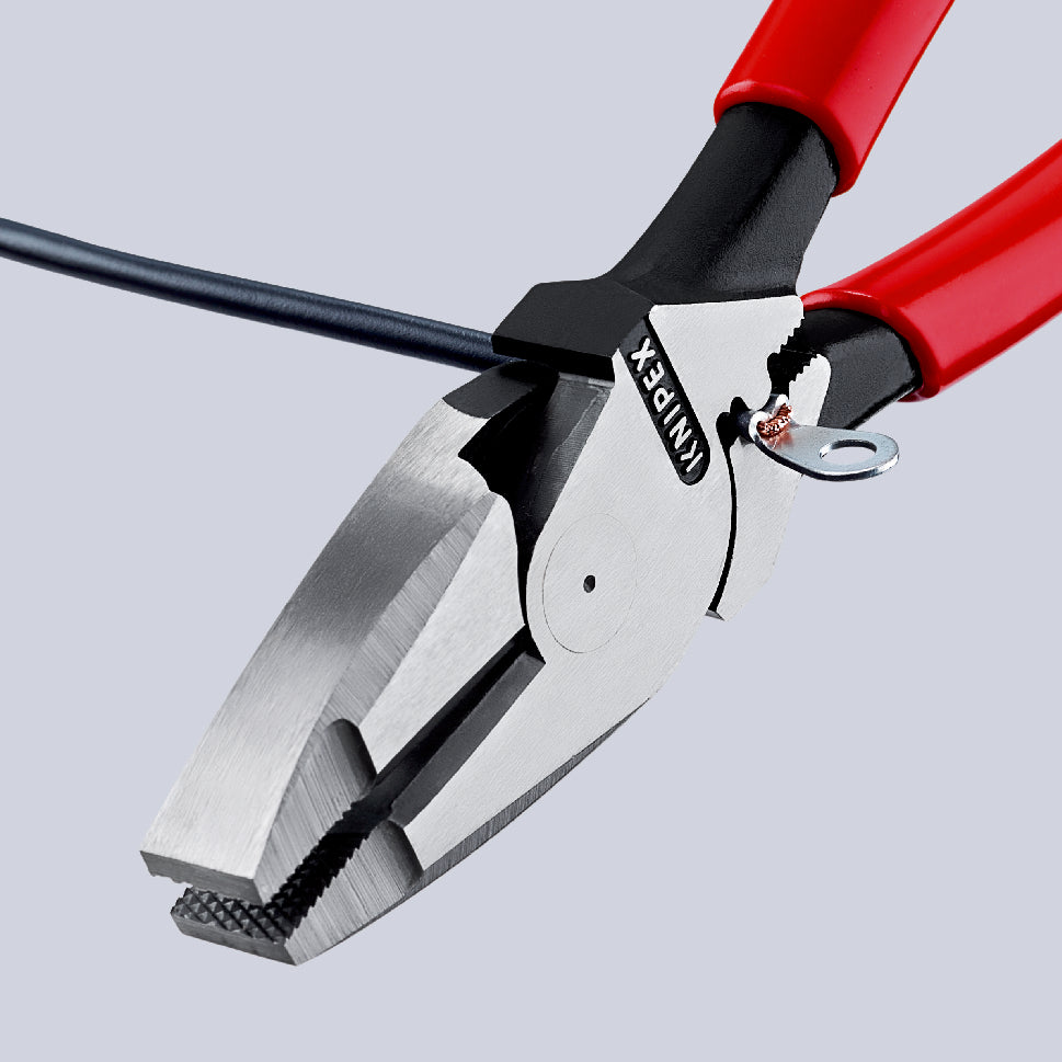 Knipex 09 11 240 High Leverage Lineman's Pliers New England with Fish Tape Puller & Crimper - image 5