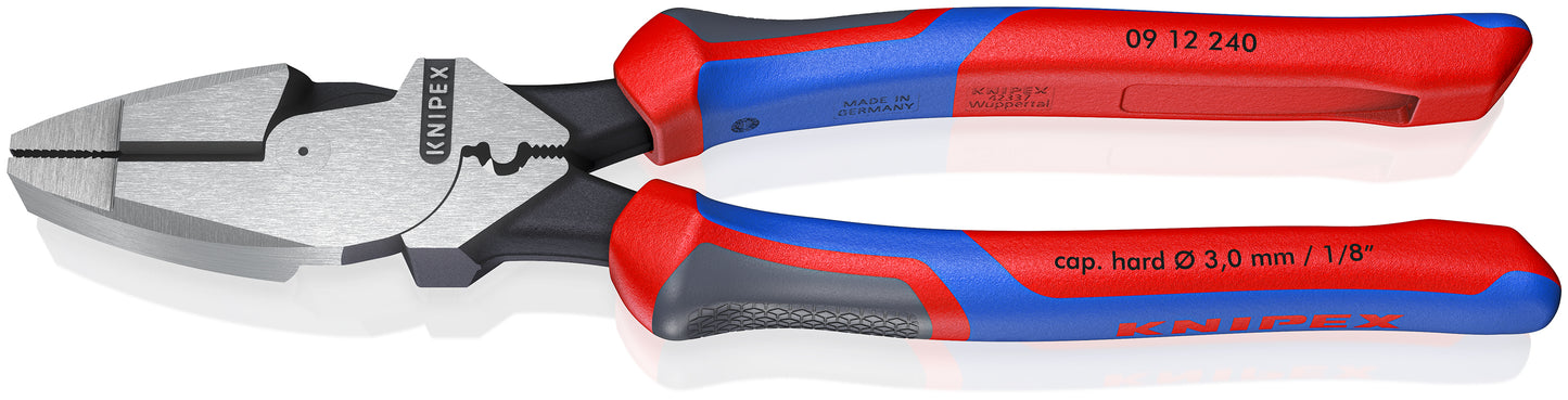Knipex 09 12 240 High Leverage Lineman's Pliers New England with Fish Tape Puller & Crimper - image 2