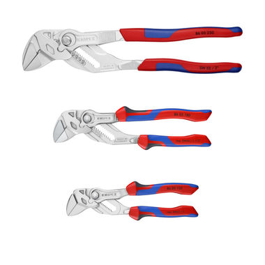 Knipex 3 Pc Pliers Wrench Set 86 05 150, 86 05 180 and 86 05 250