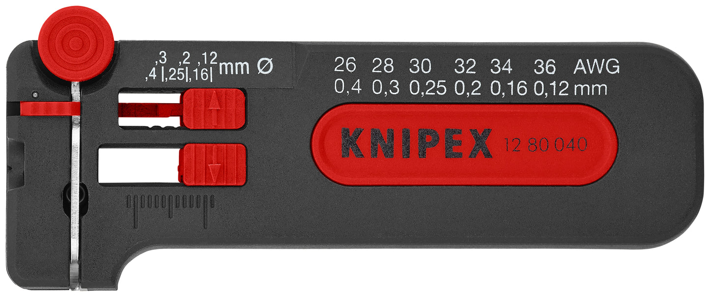 Knipex 12 80 040 SB Mini Wire Stripper 26-36 AWG - KNIPEX Tools