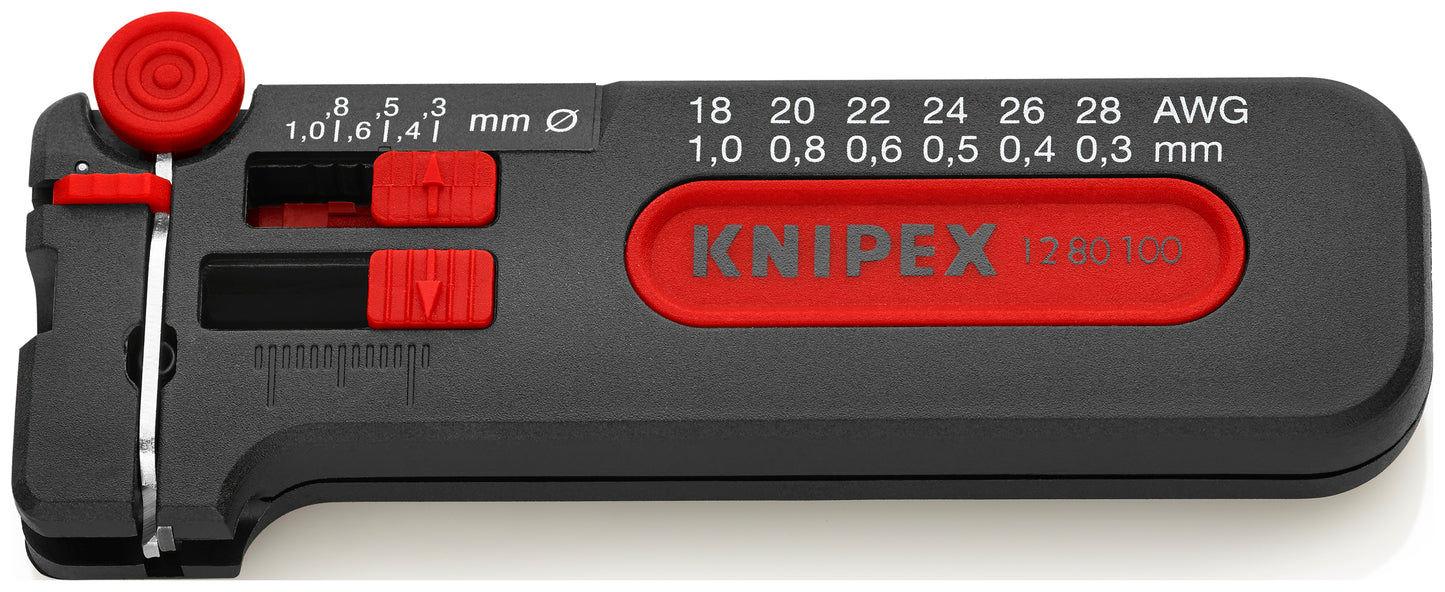 Knipex 12 80 100 SB Mini Wire Stripper 18-28 AWG - image 2