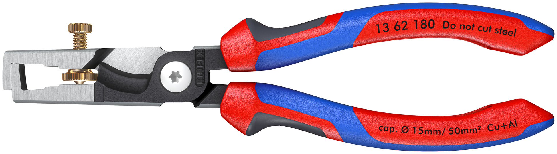 Knipex 13 62 180 Strix® Insulation Strippers with Cable Shears - KNIPEX Tools