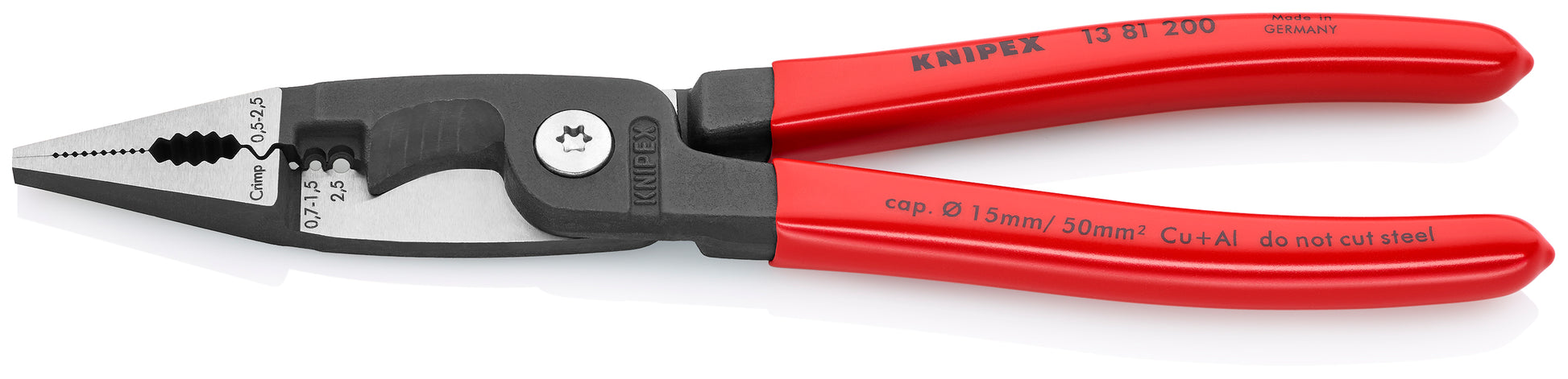 Knipex 13 81 200 6-in-1 Electrical Installation Pliers-Metric Wire - image 2