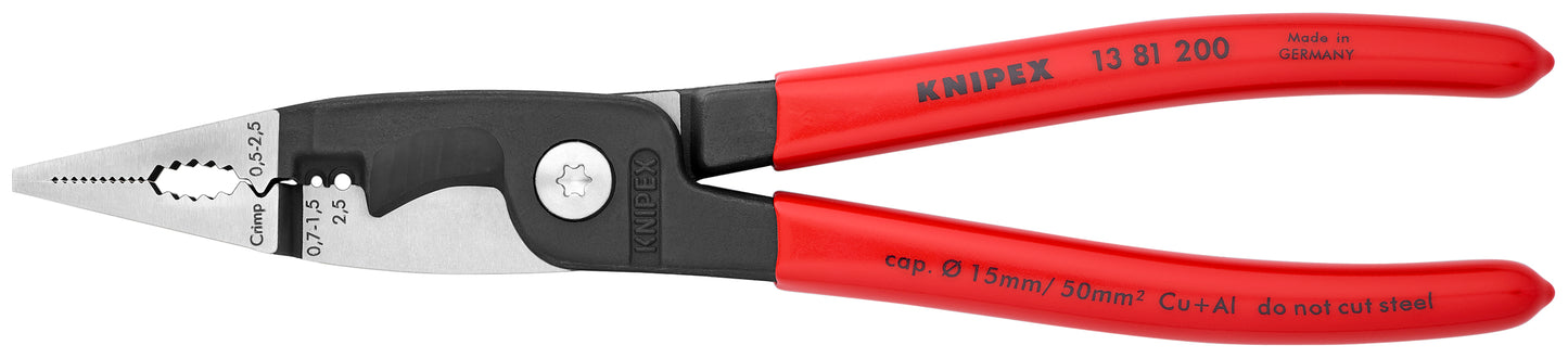 Knipex 13 81 200 6-in-1 Electrical Installation Pliers-Metric Wire - KNIPEX Tools
