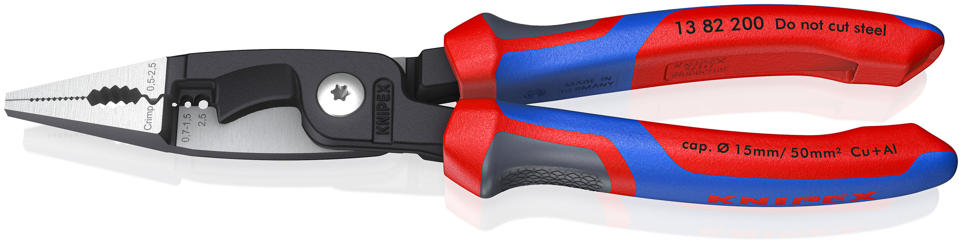 Knipex 13 82 200 SB 6-in-1 Electrical Installation Pliers-Metric Wire - image 2