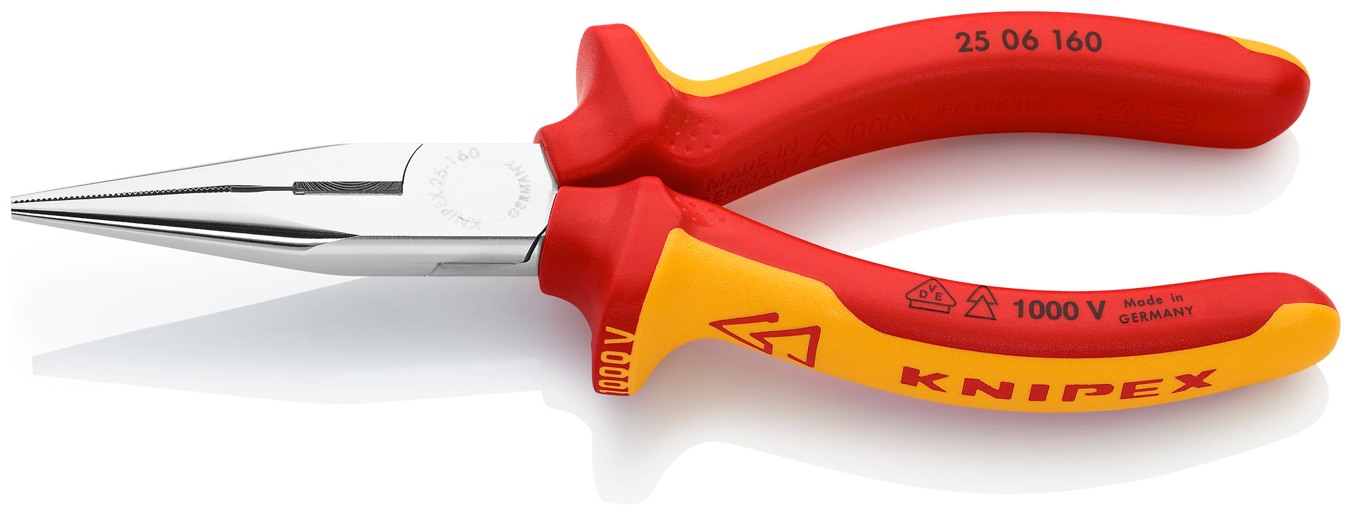 Knipex 25 06 160 Long Nose Pliers with Cutter-1000V Insulated - image 2