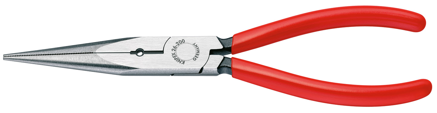 Knipex 26 11 200 S1 Long Nose Pliers with Cutter and 12 AWG Stripping Hole - KNIPEX Tools