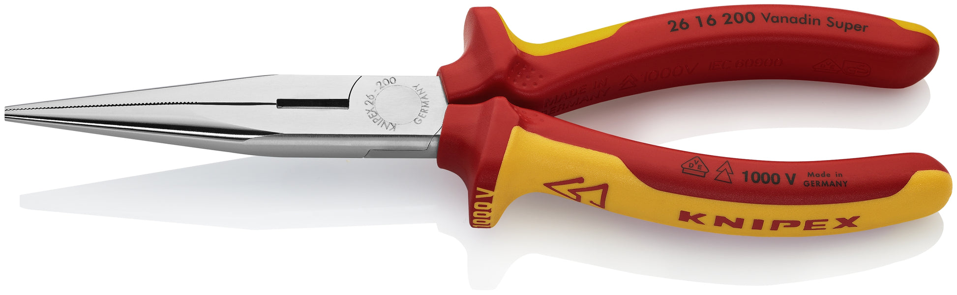 Knipex 26 16 200 Long Nose Pliers with Cutter-1000V Insulated - image 2