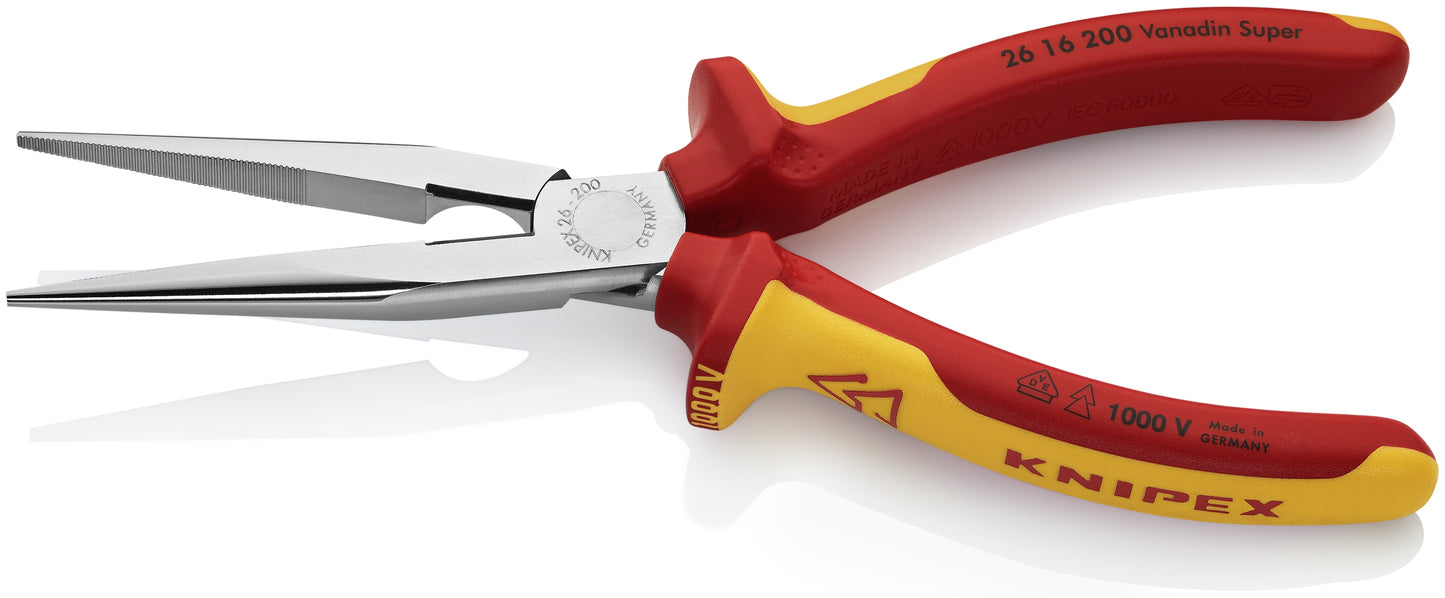 Knipex 26 16 200 Long Nose Pliers with Cutter-1000V Insulated - image 3