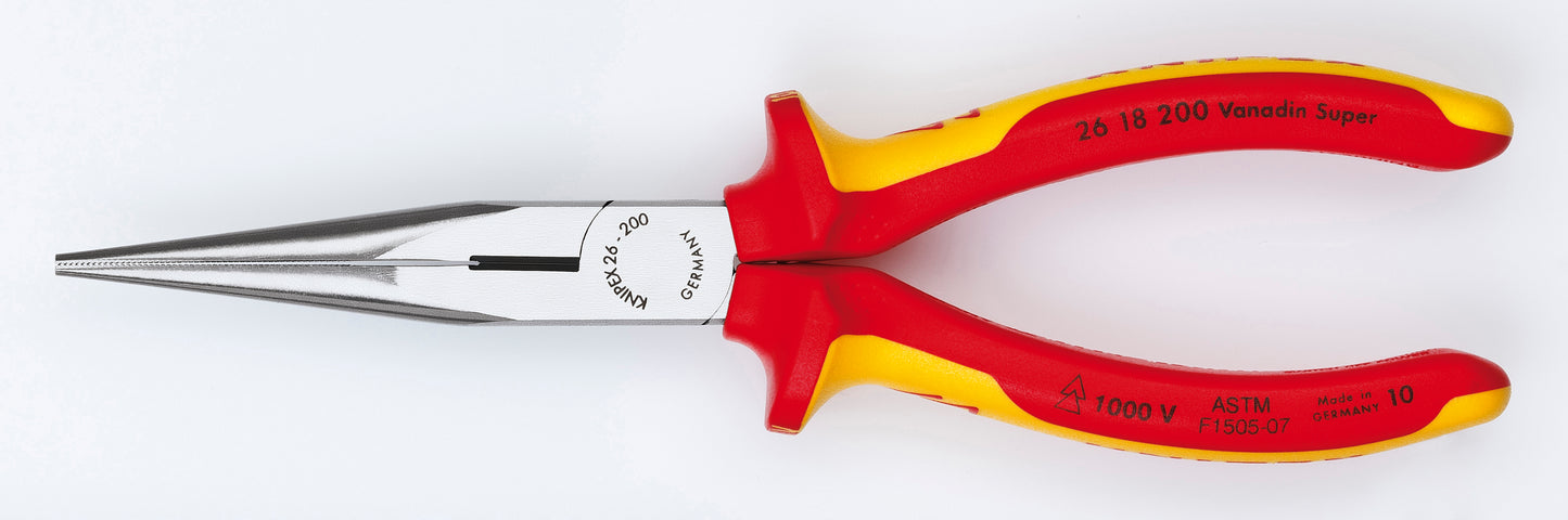 Knipex 26 18 200 SBA Long Nose Pliers with Cutter-1000V Insulated - image 2