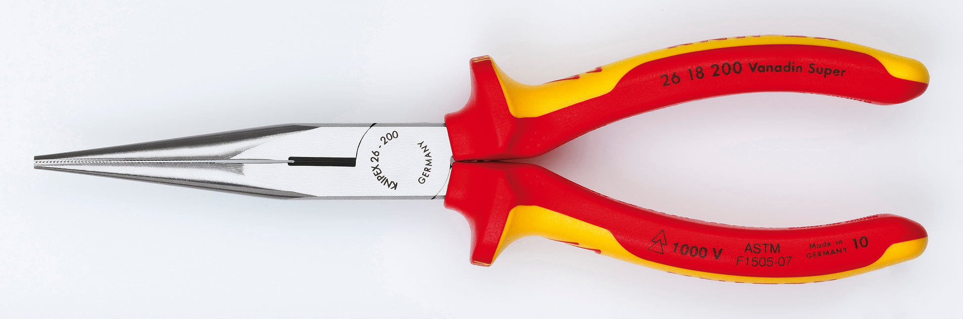 Knipex 26 18 200 US Long Nose Pliers with Cutter-1000V Insulated - image 2