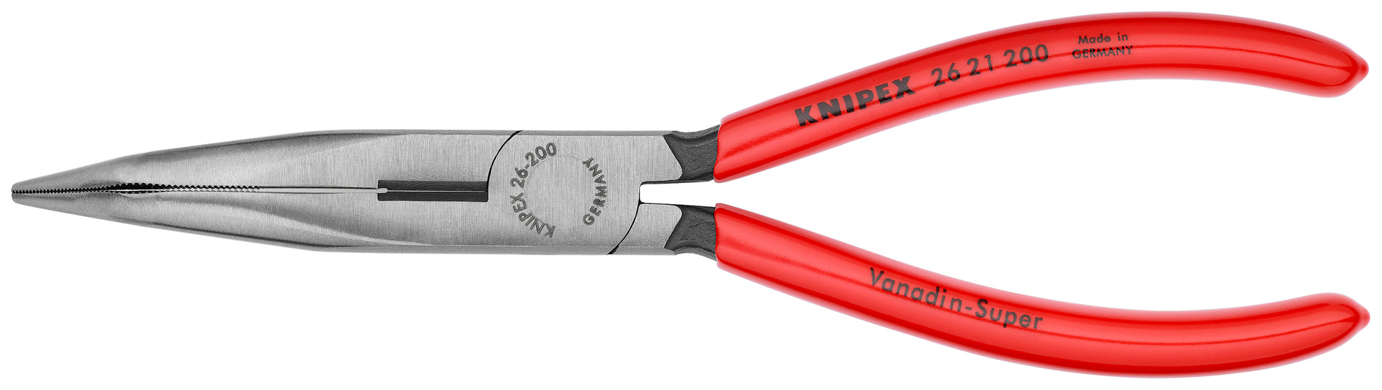 Knipex 26 21 200 SBA Long Nose 40° Angled Pliers with Cutter - KNIPEX Tools
