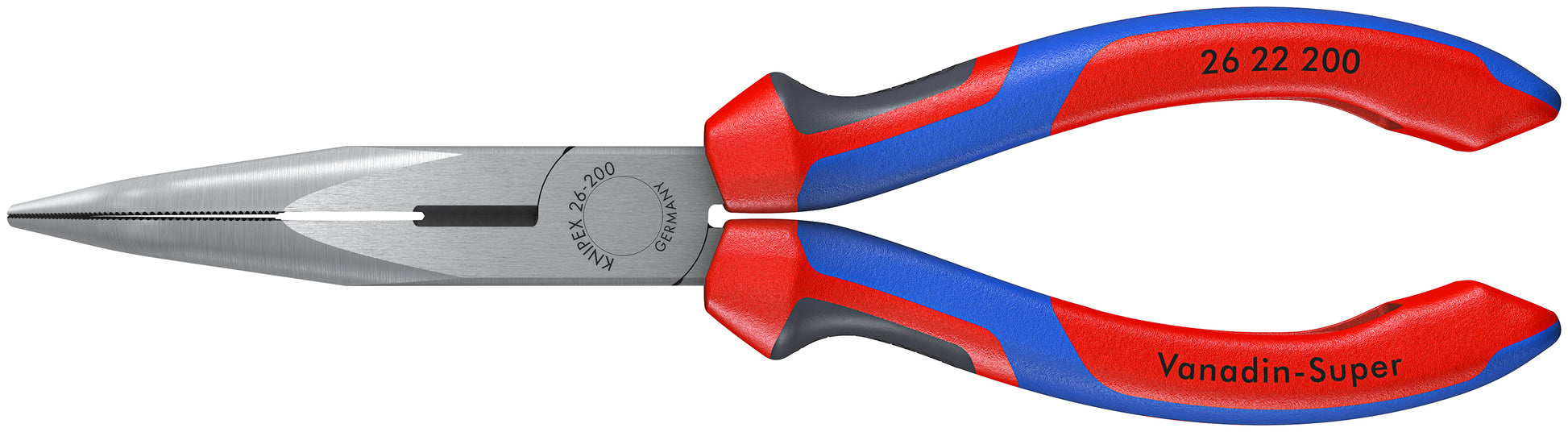 Knipex 26 22 200 Long Nose 40° Angled Pliers with Cutter - KNIPEX Tools