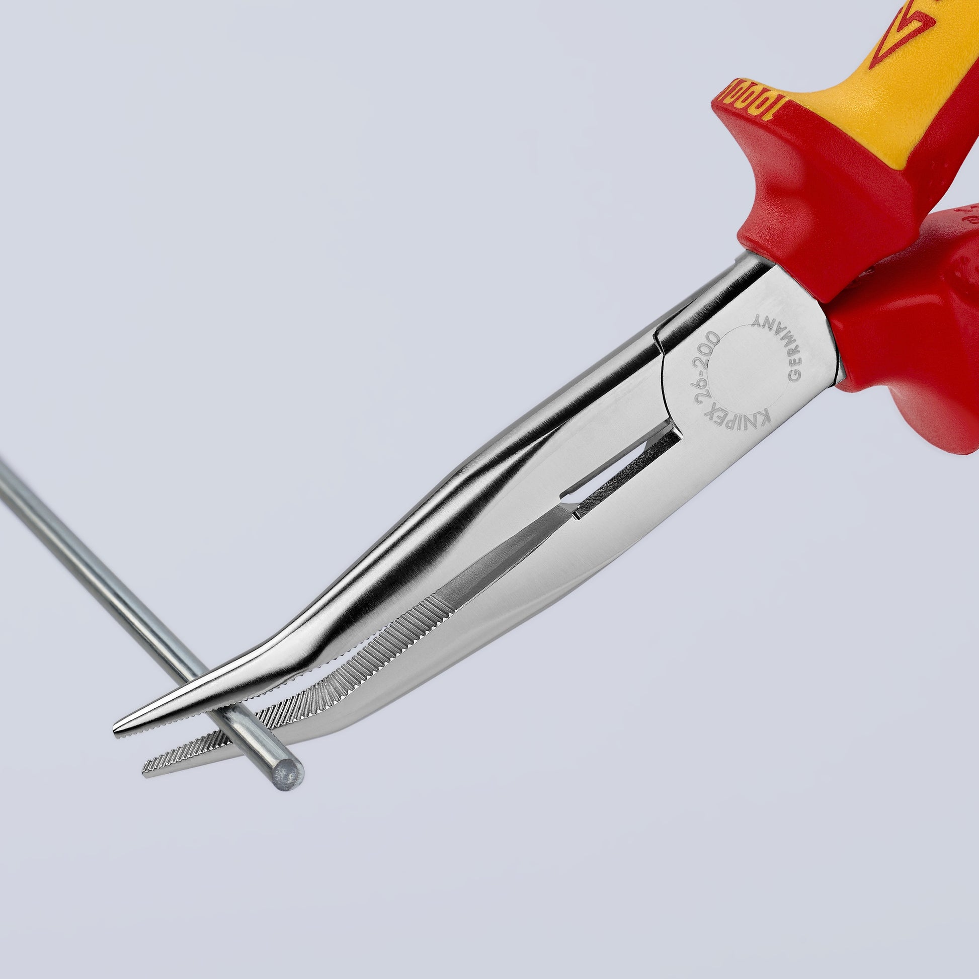 Knipex 26 26 200 Long Nose 40° Angled Pliers with Cutter-1000V Insulated - image 5