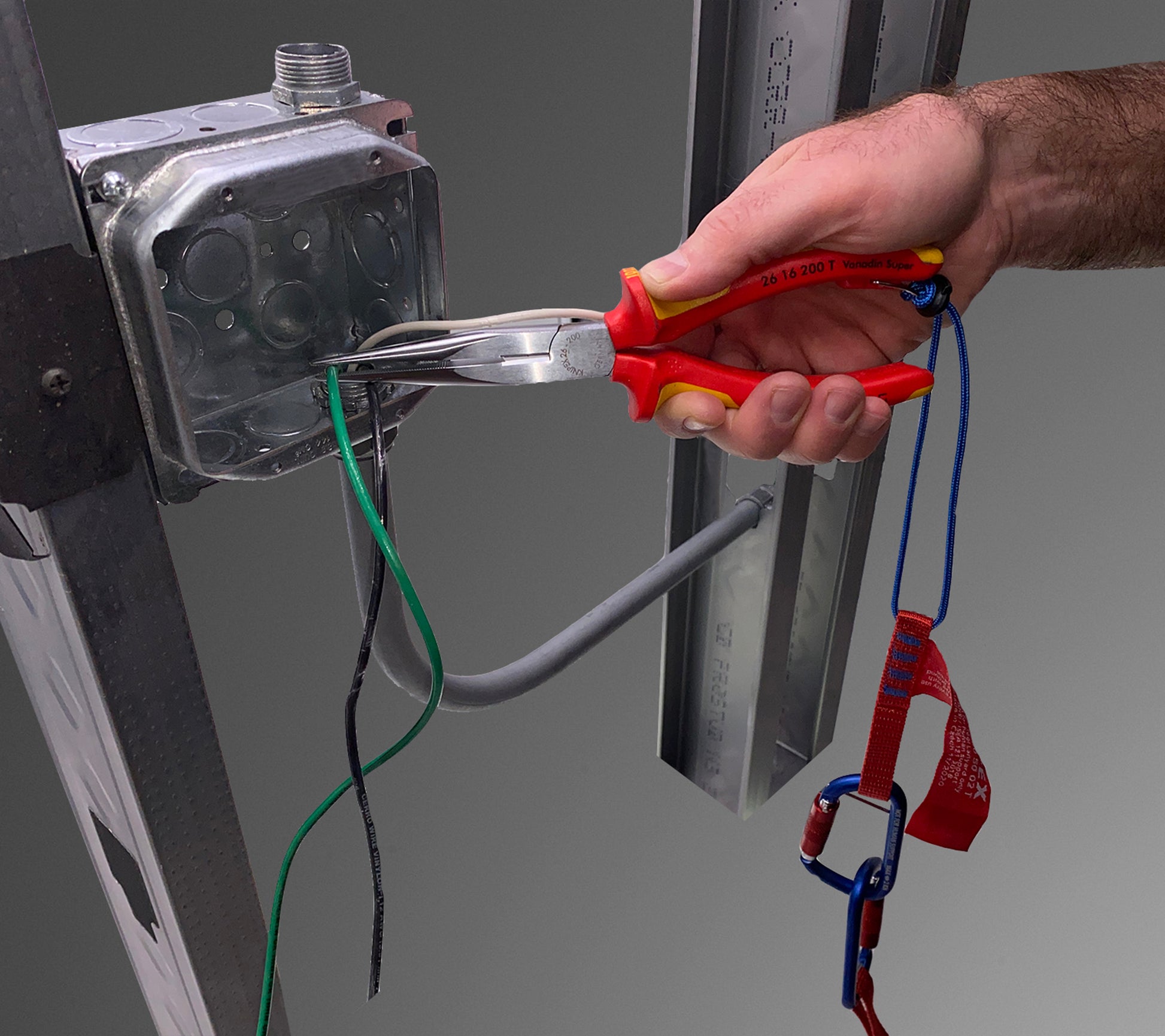 Knipex 26 16 200 T Long Nose Pliers with Cutter-1000V Insulated-Tethered Attachment - image 5