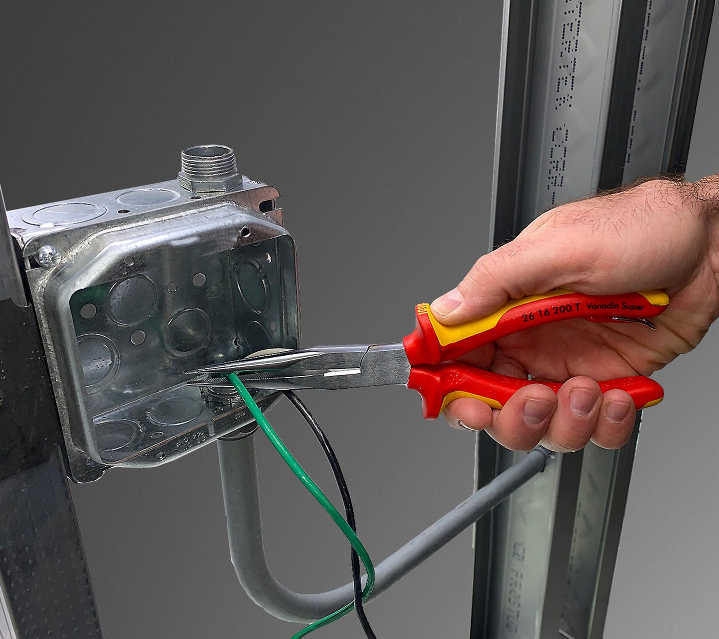 Knipex 26 16 200 T Long Nose Pliers with Cutter-1000V Insulated-Tethered Attachment - image 4