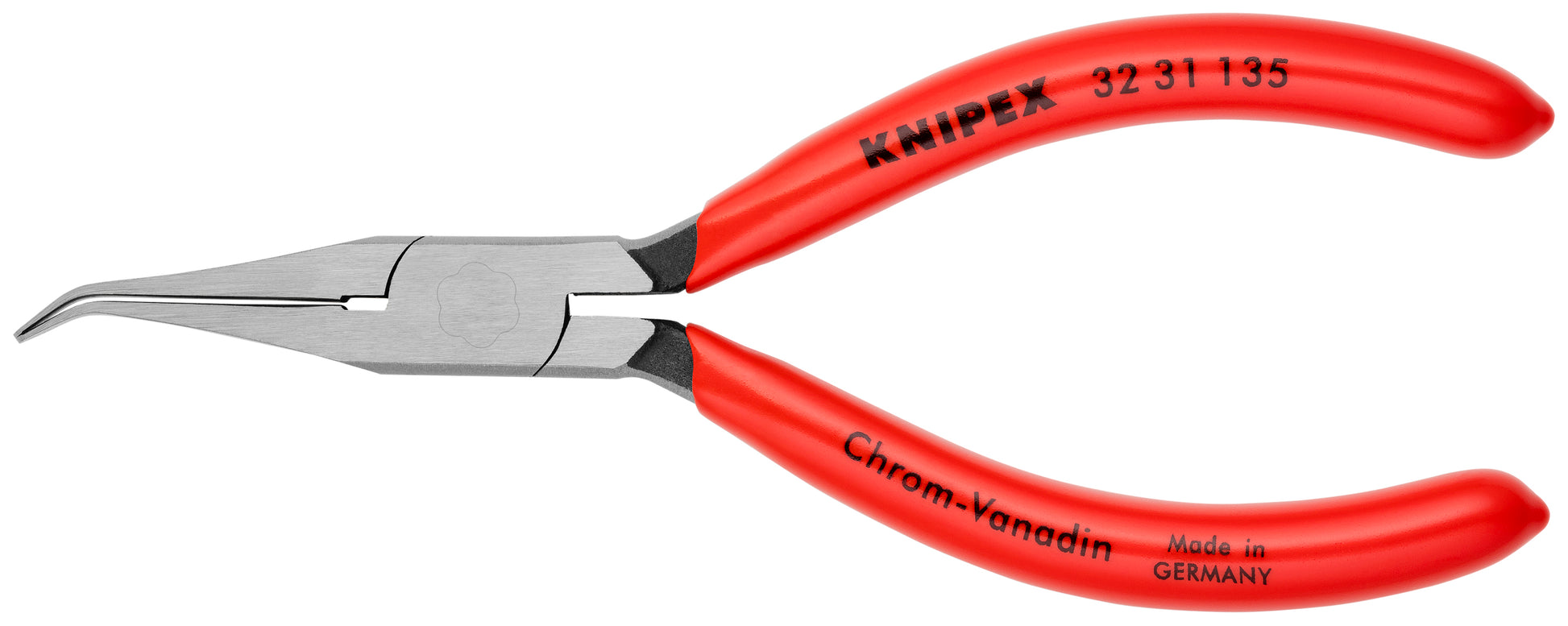 Knipex 32 31 135 Long Nose Relay Adjusting 40° Angled Pliers-Flat Tips - KNIPEX Tools