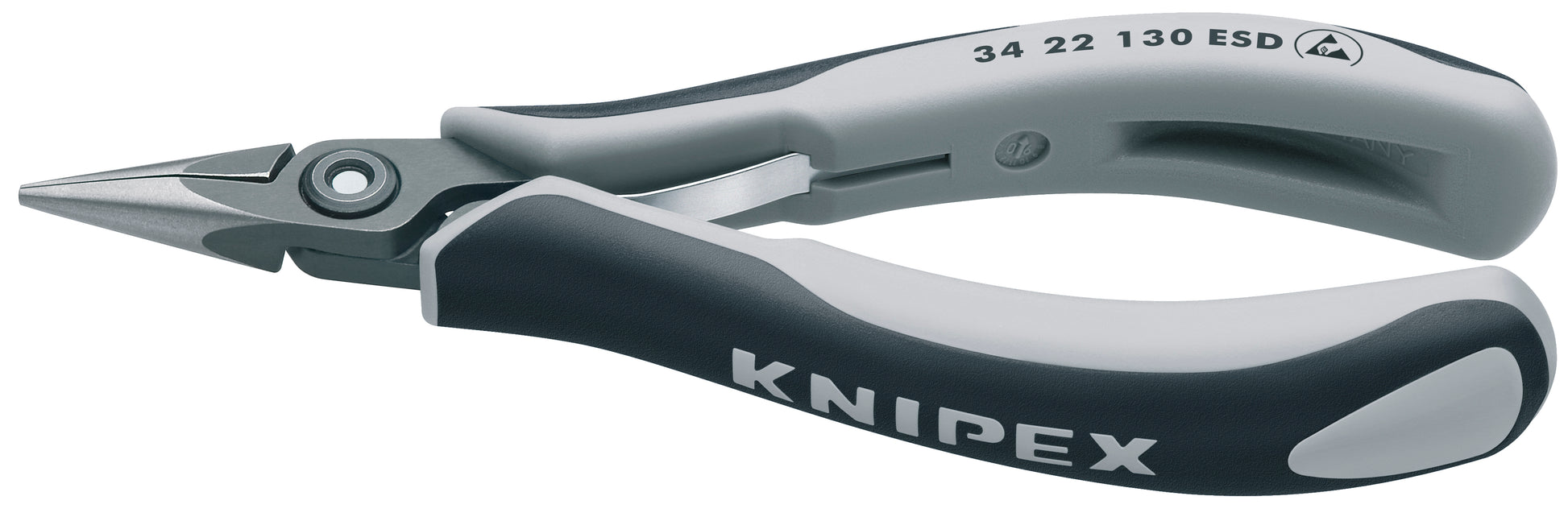 Knipex 34 22 130 ESD Electronics Pliers-Half Round Tips, ESD Handles - image 2