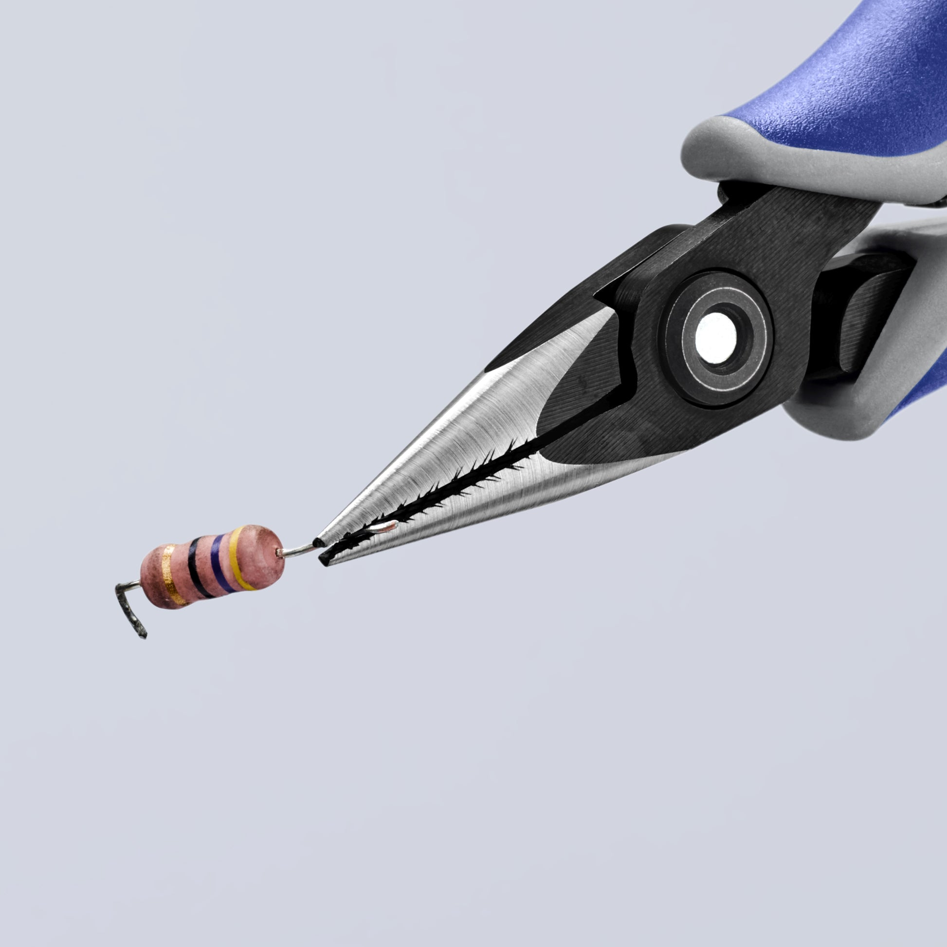 Knipex 34 52 130 Electronics Pliers-Half Round Tips, Cross-Hatched - image 7