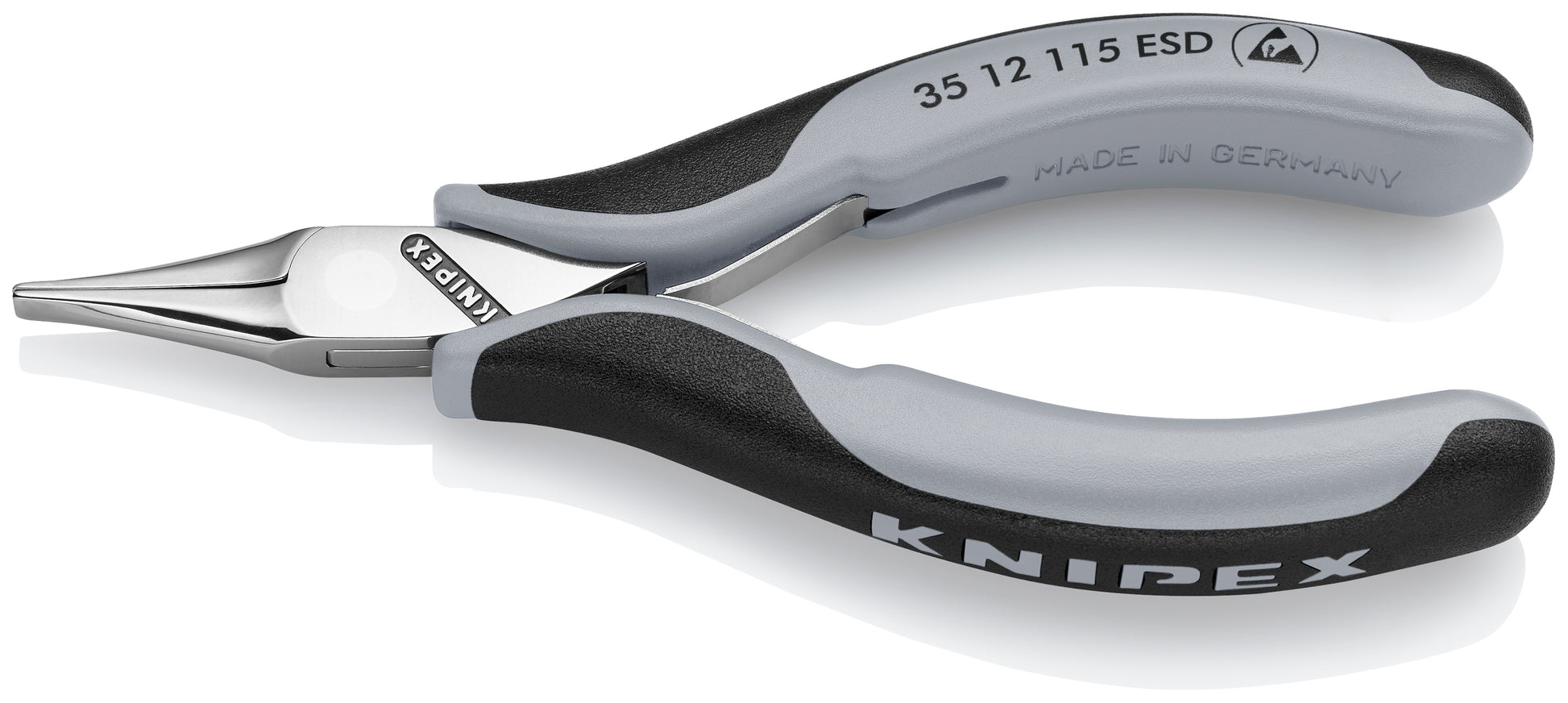 Knipex 35 12 115 ESD Electronics Pliers-Flat Tips, ESD Handles - image 2