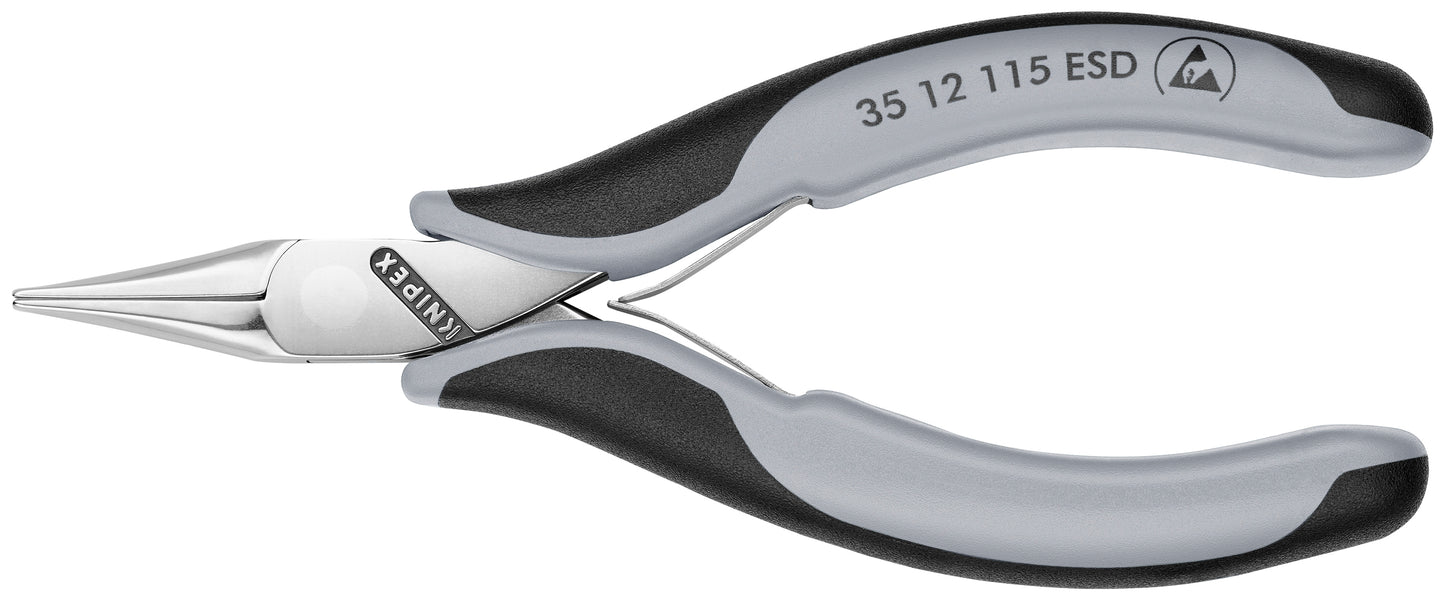 Knipex 35 12 115 ESD Electronics Pliers-Flat Tips, ESD Handles - KNIPEX Tools