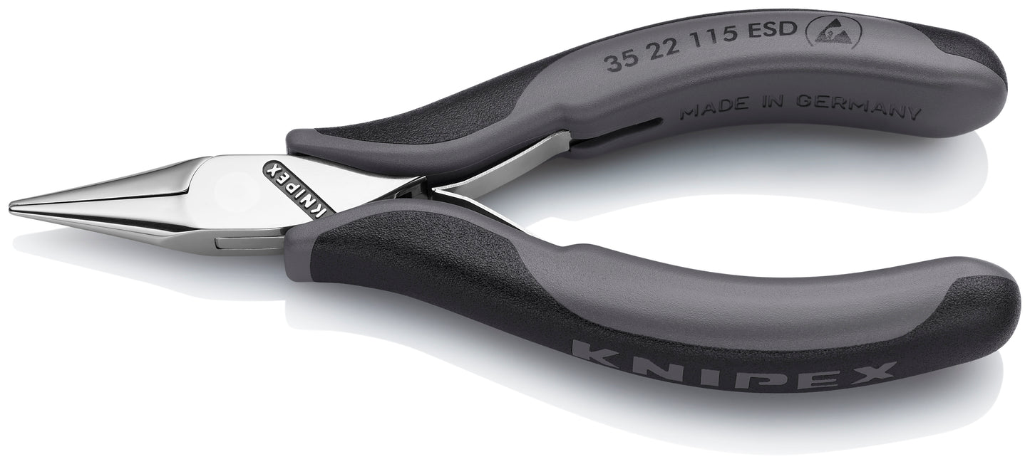 Knipex 35 22 115 ESD Electronics Pliers-Half Round Tips, ESD Handles - image 2
