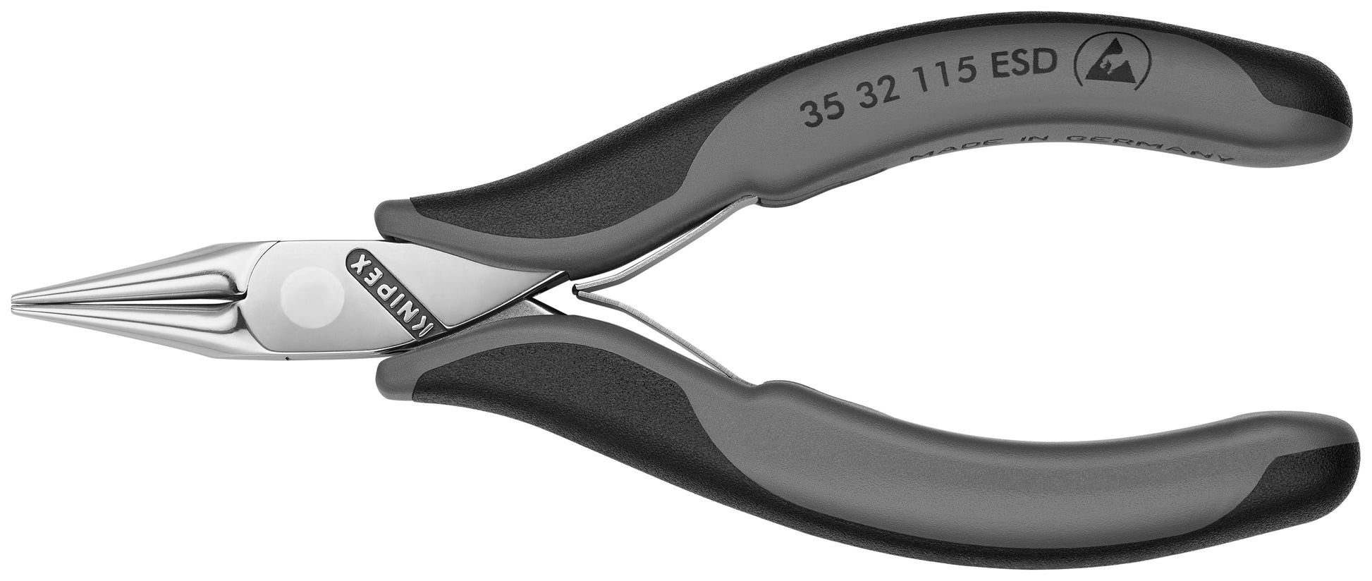 Knipex 35 32 115 ESD Electronics Pliers-Round Tips, ESD Handles - KNIPEX Tools