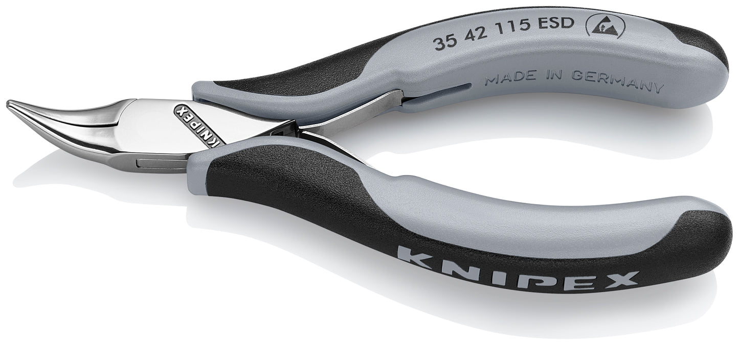 Knipex 35 42 115 ESD Electronics 45° Angled Pliers-Half Round Tips, ESD Handles - image 2