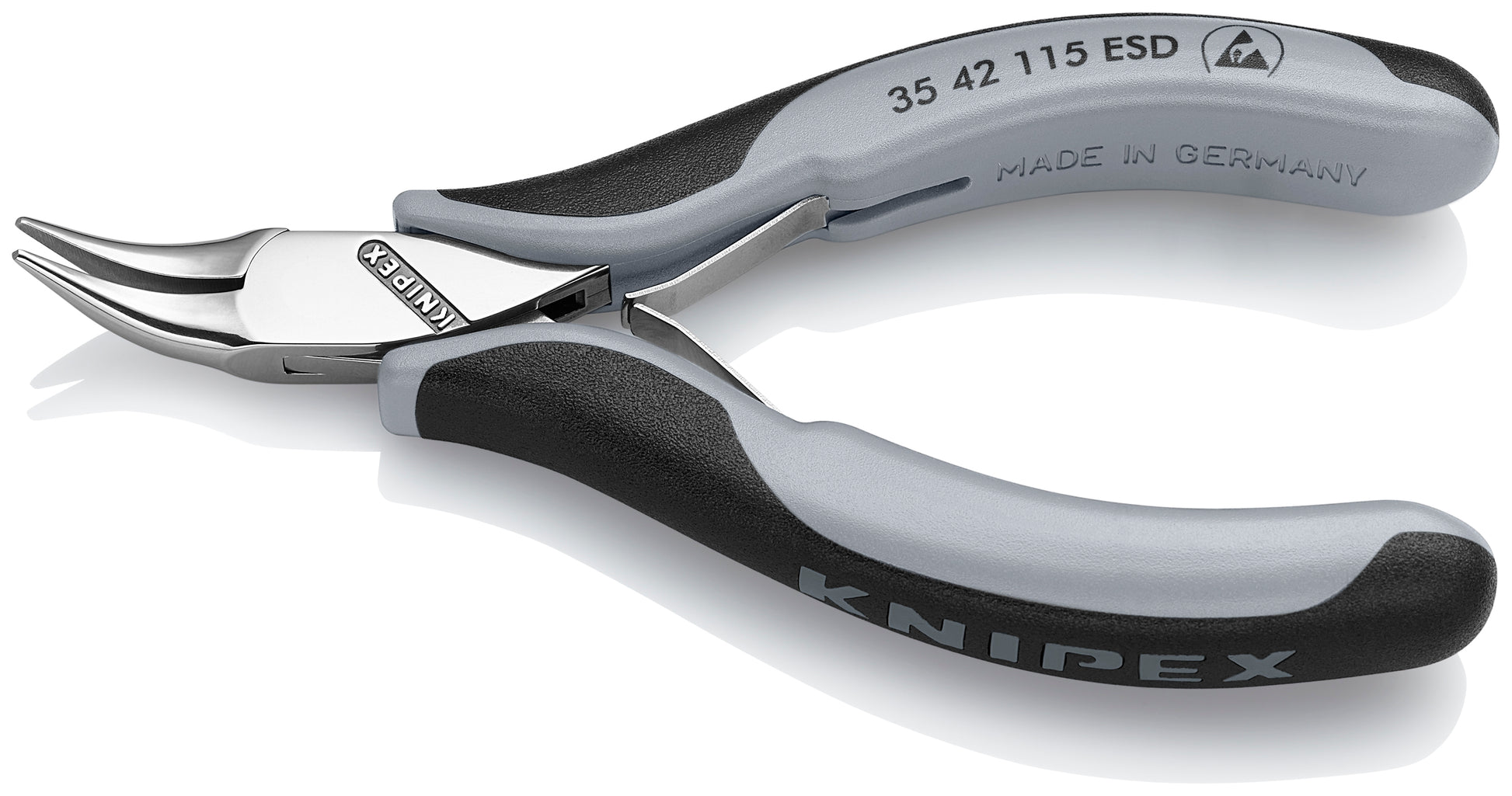 Knipex 35 42 115 ESD Electronics 45° Angled Pliers-Half Round Tips, ESD Handles - image 3