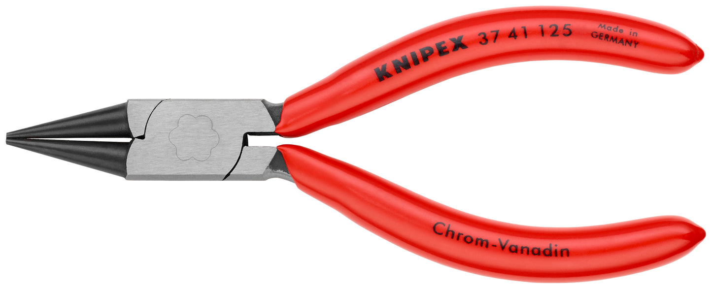 Knipex 37 41 125 Electronics Gripping Pliers-Round Pointed Tips - KNIPEX Tools