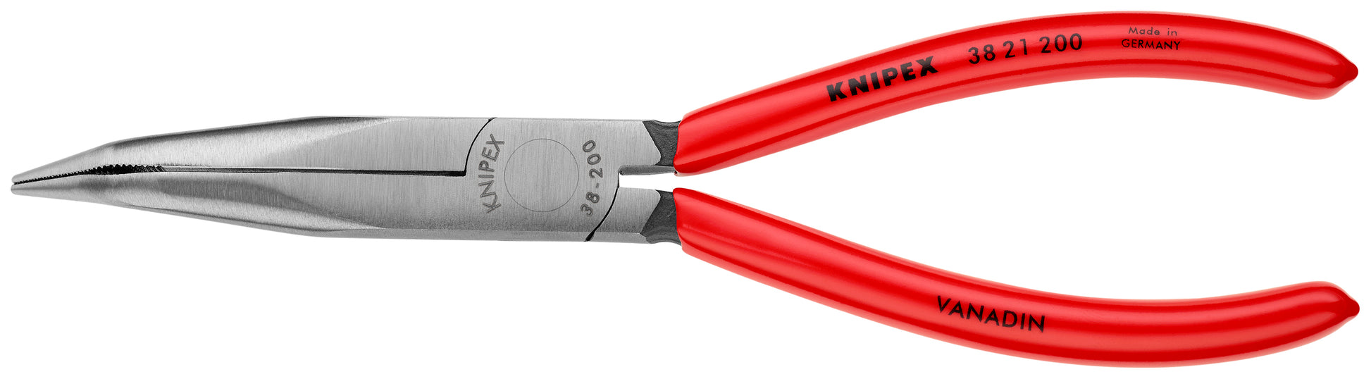 Knipex 38 21 200 Long Nose 40° Angled Pliers without Cutter - KNIPEX Tools