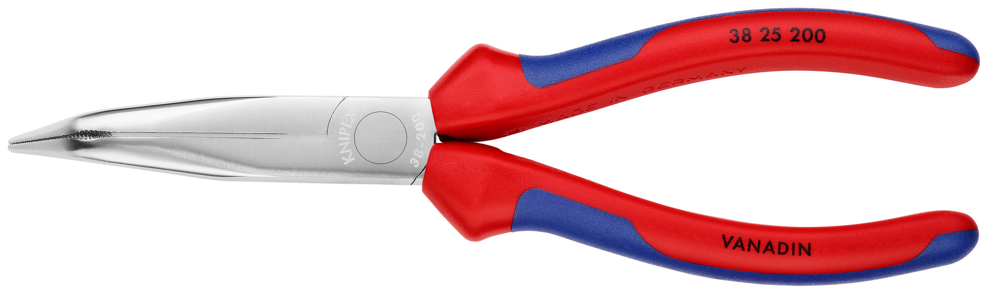 Knipex 38 25 200 Long Nose 40° Angled Pliers without Cutter - KNIPEX Tools