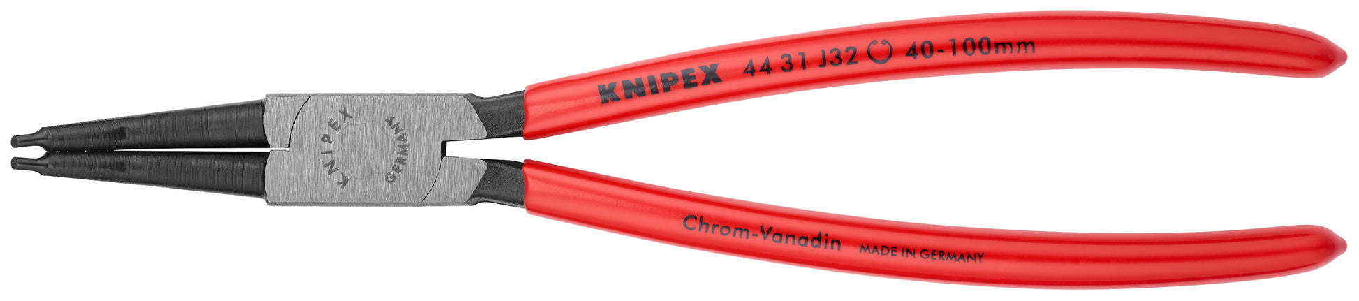 Knipex 44 31 J32 SBA Internal 45° Angled Snap Ring Pliers-Forged Tips - KNIPEX Tools