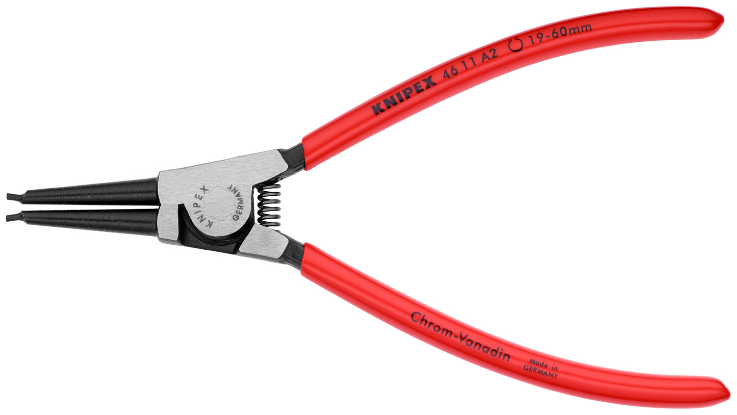 Knipex 46 11 A2 External Snap Ring Pliers-Forged Tips - KNIPEX Tools