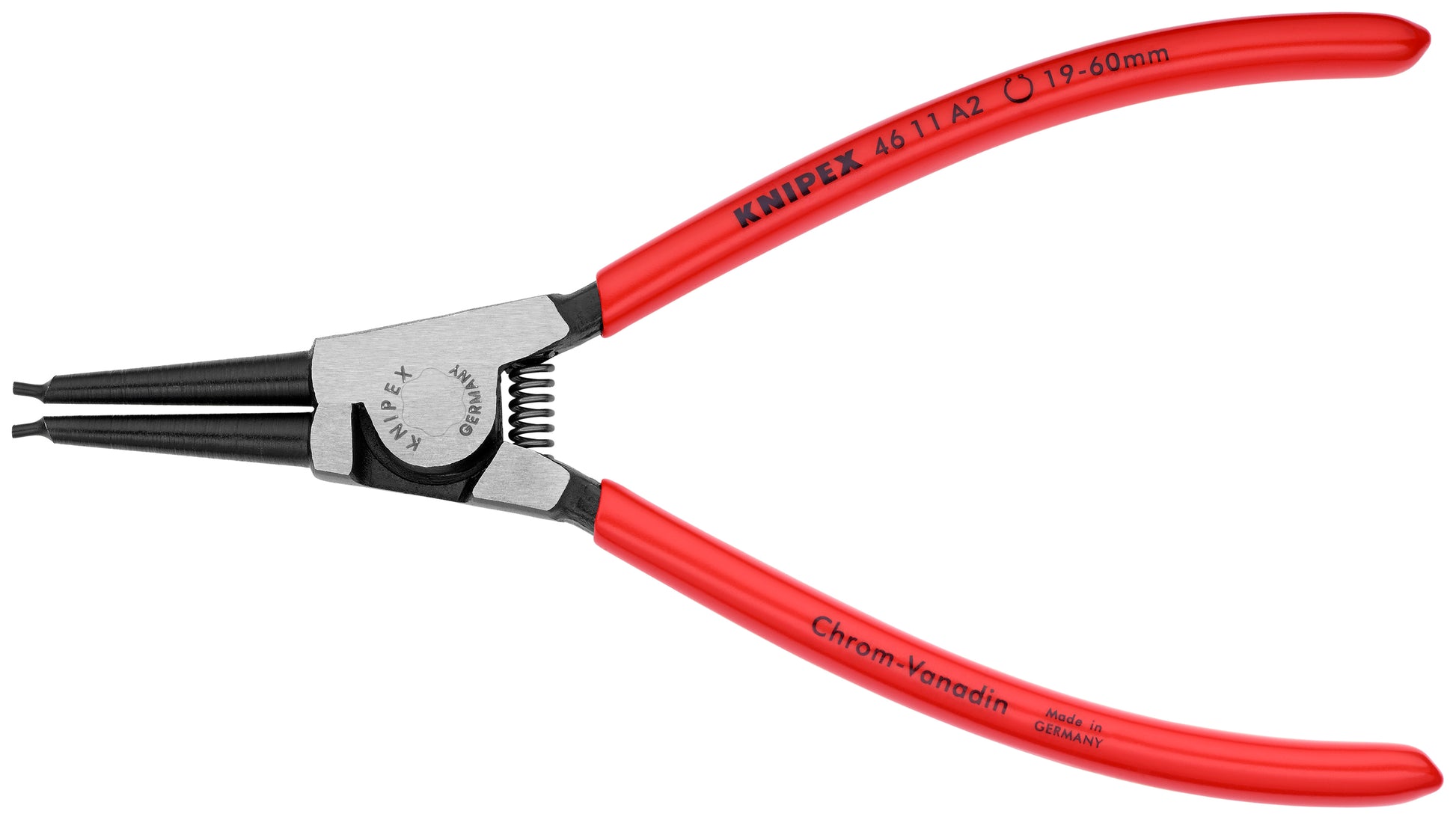 Knipex 46 11 A2 External Snap Ring Pliers-Forged Tips - KNIPEX Tools