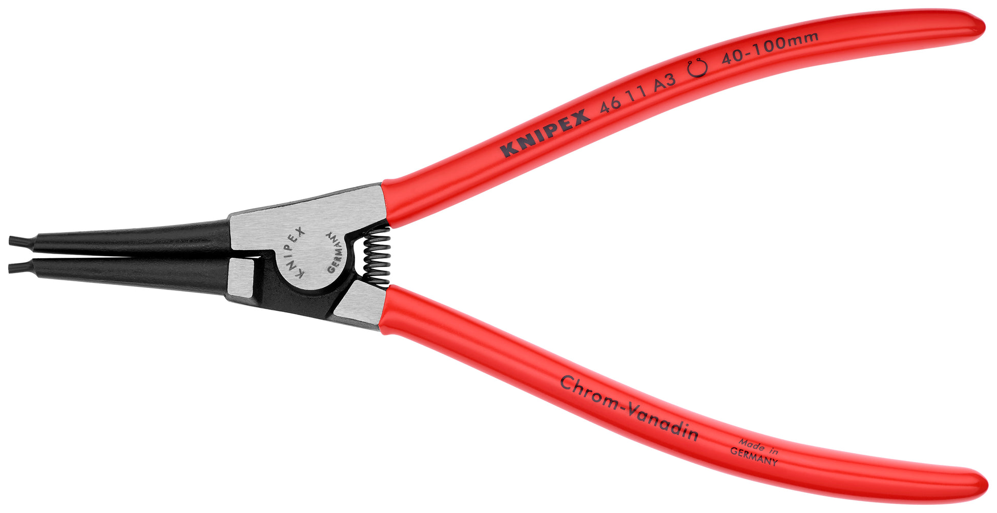 Knipex 46 11 A3 External Snap Ring Pliers-Forged Tips - KNIPEX Tools