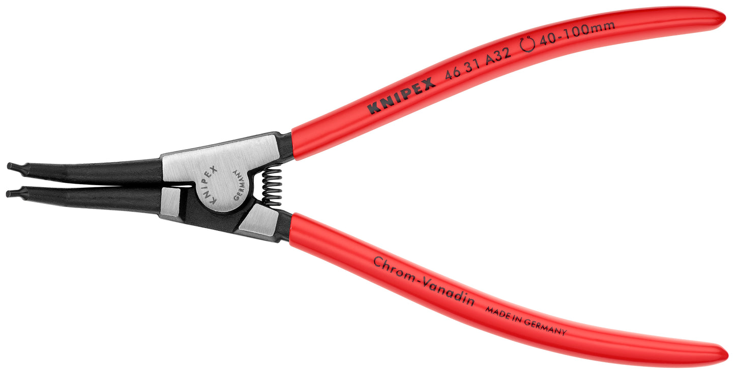 Knipex 46 31 A32 External 45° Angled Snap Ring Pliers-Forged Tips - KNIPEX Tools