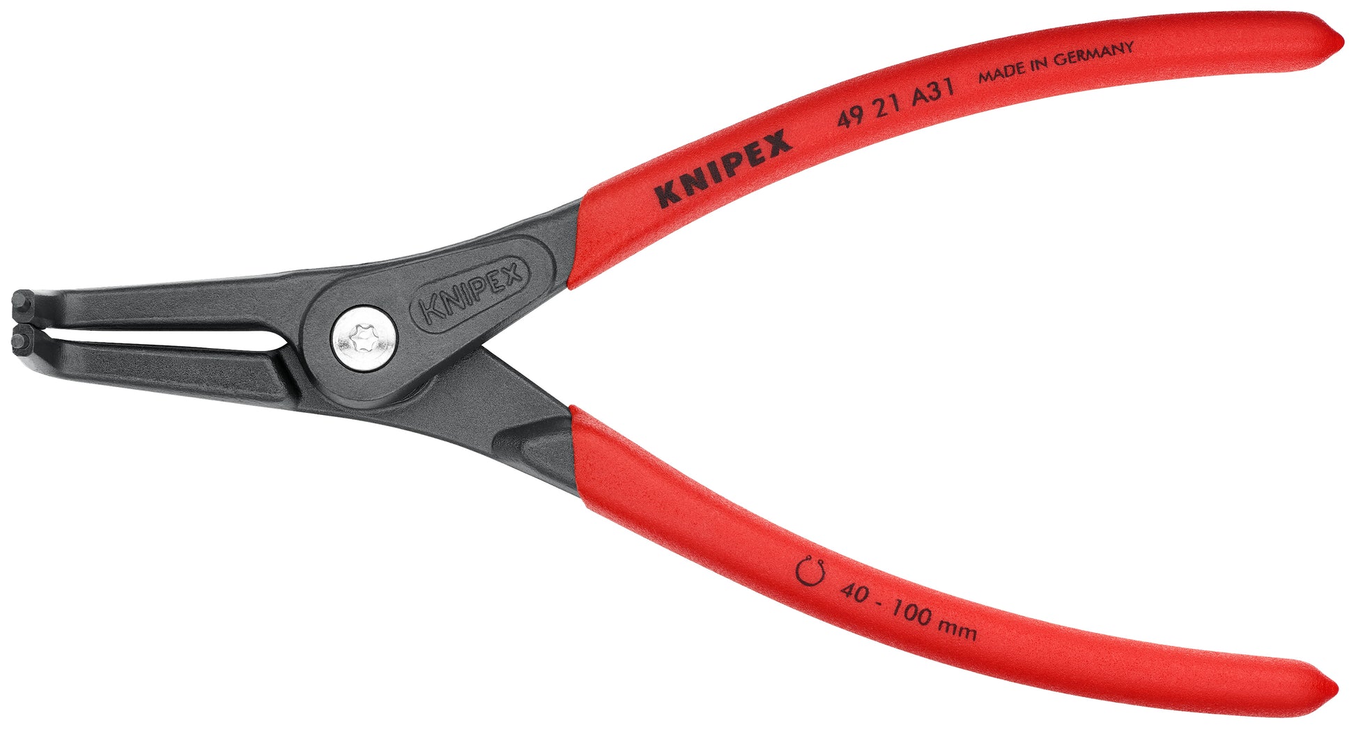 Knipex 49 21 A31 External 90° Angled Precision Snap Ring Pliers - KNIPEX Tools