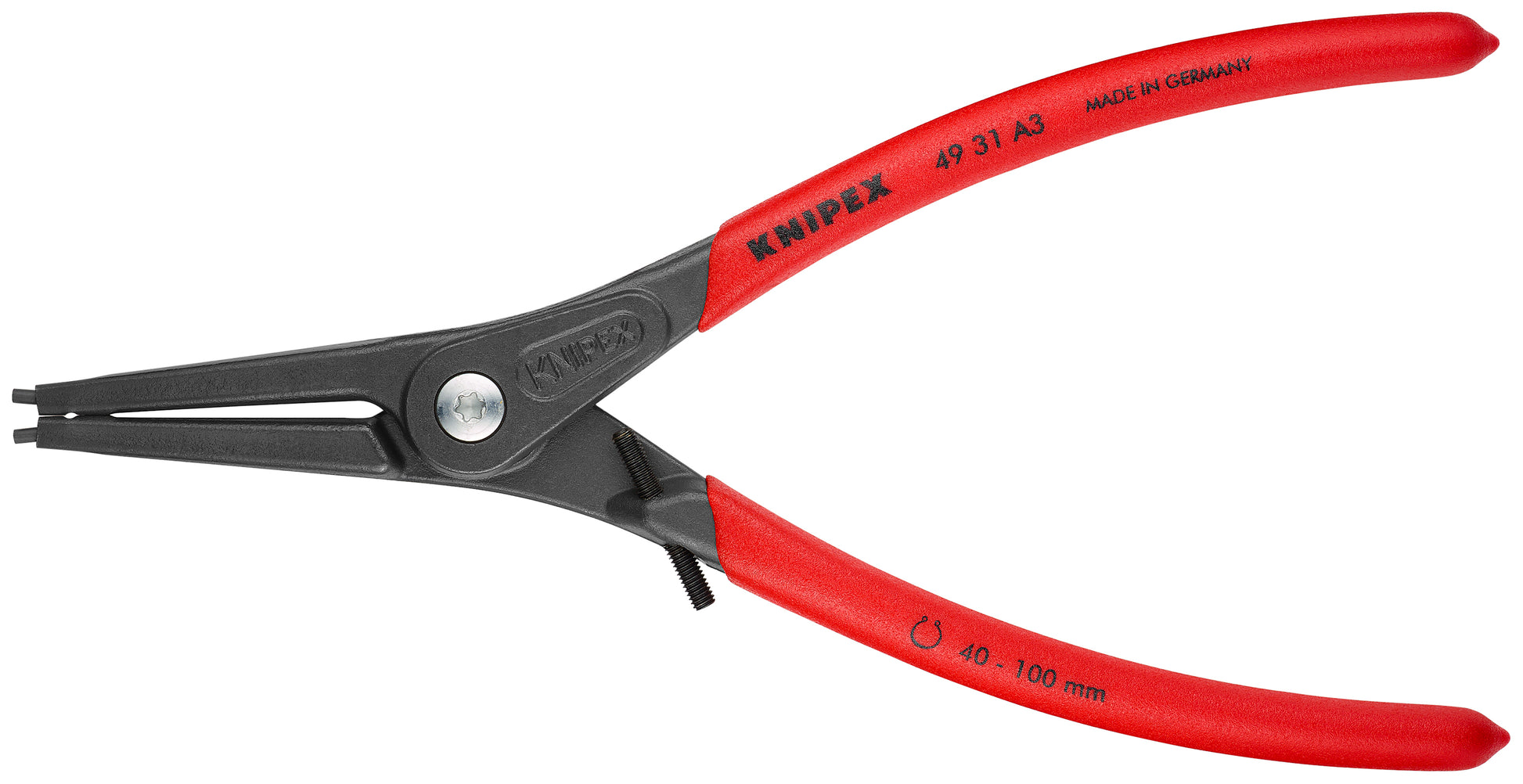 Knipex 49 31 A3 External Precision Snap Ring Pliers-Limiter - KNIPEX Tools