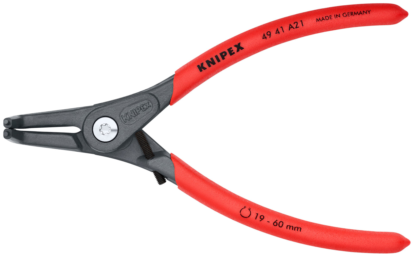 Knipex 49 41 A21 External 90° Angled Precision Snap Ring Pliers-Limiter - KNIPEX Tools