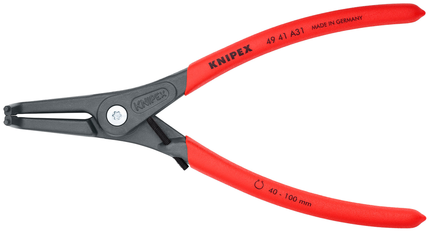 Knipex 49 41 A31 External 90° Angled Precision Snap Ring Pliers-Limiter - KNIPEX Tools