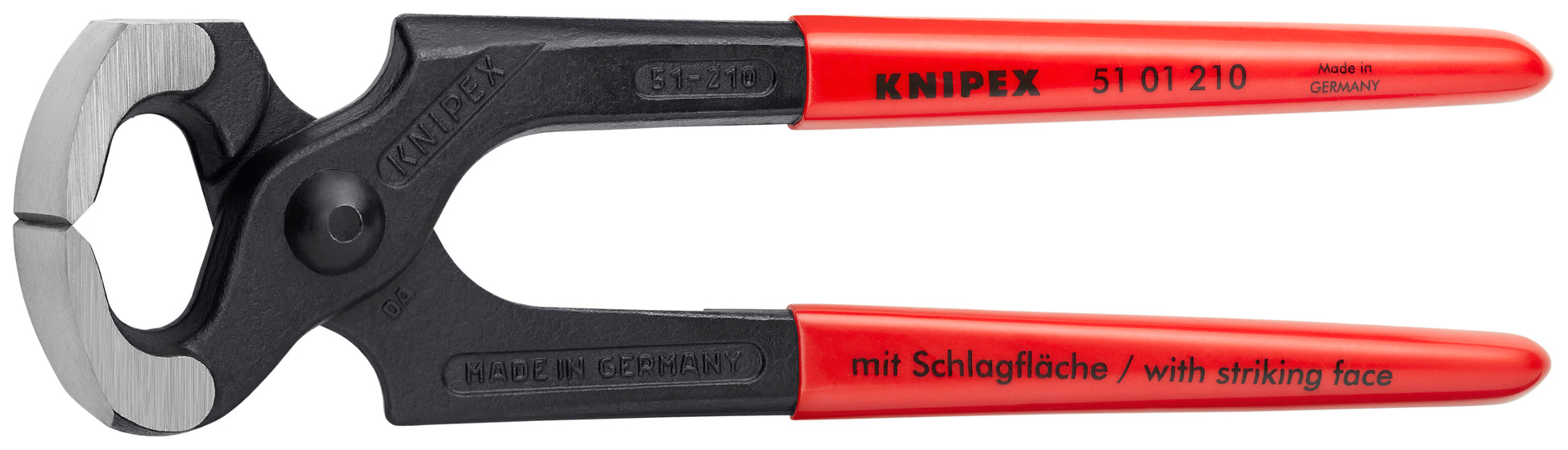 Knipex 51 01 210 Carpenters' End Cutting Pliers-Hammer Head Style - KNIPEX Tools