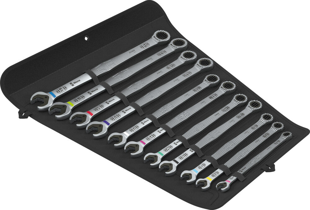 Wera 05020382001 6007 JOKER 11 SET 1 RATCHETING COMBINATION SPANNER SET, 11 PIECES